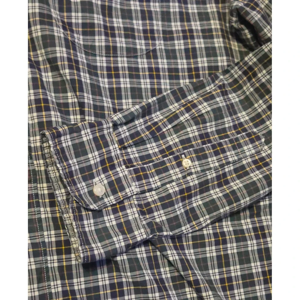 J.Crew Long Sleeve Plaid Classic Fit Secret Wash Shirt Mens Size XLT Multicolor